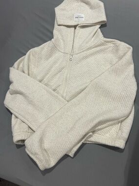 OFFLINE by Aerie Cropped Waffle Pattern Hoodie